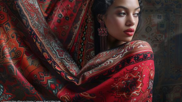 Étole à motifs en cachemire de l'himalaya : Comment la porter ?